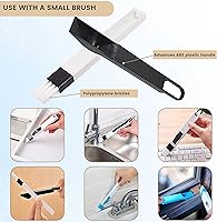 Vista 4 de 9 Pcs Set - Window Groove Cleaner - Groove Cleaning Brush - Window Sill Cleaner Tool - Window Track Cleaner - Crevice Cleaning Brush - Mini Dustpan