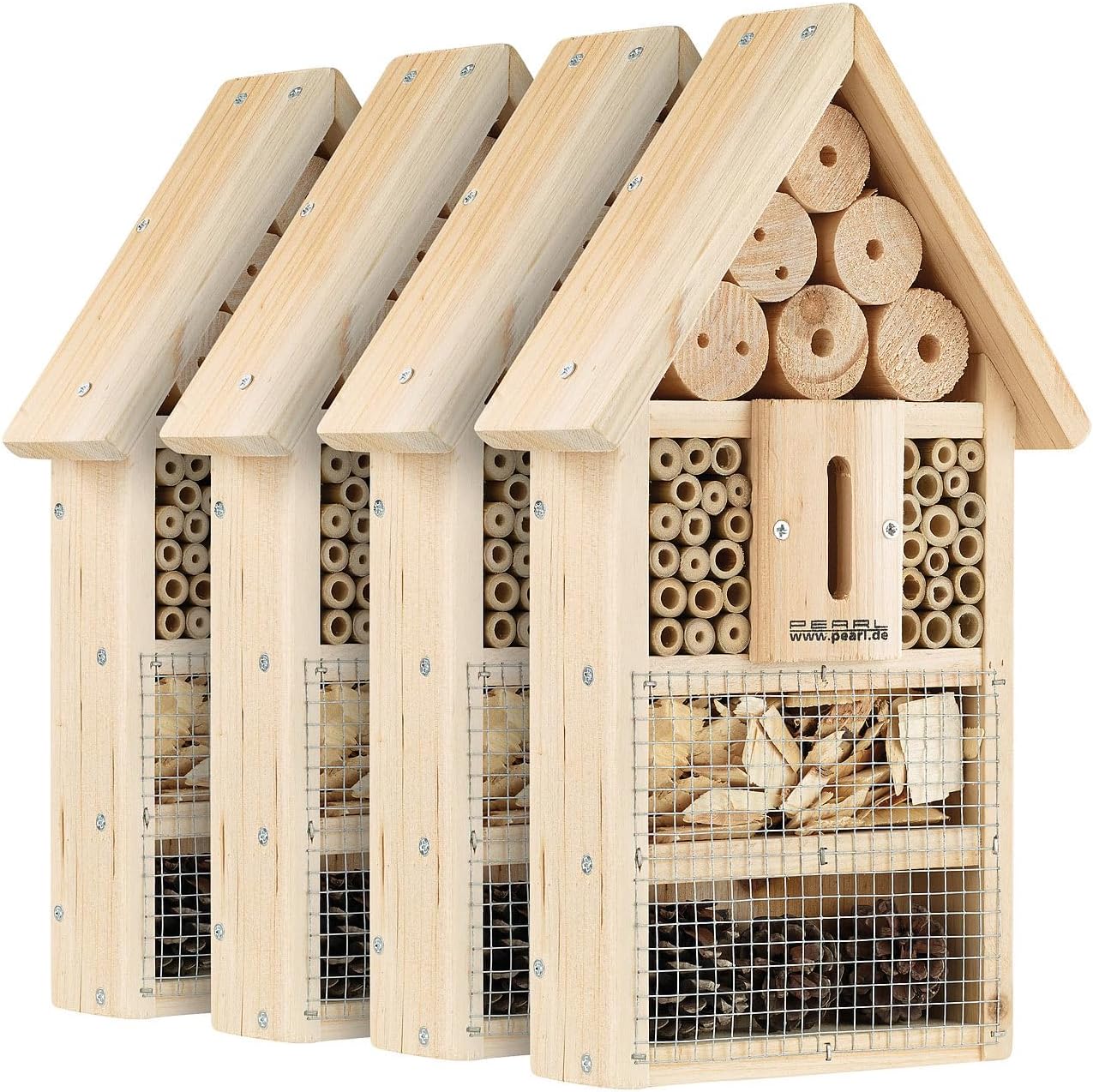 HEIGART Insektenhotel 'Müritz' - Großes Bienenhaus Aus Nadelholz & Bambus