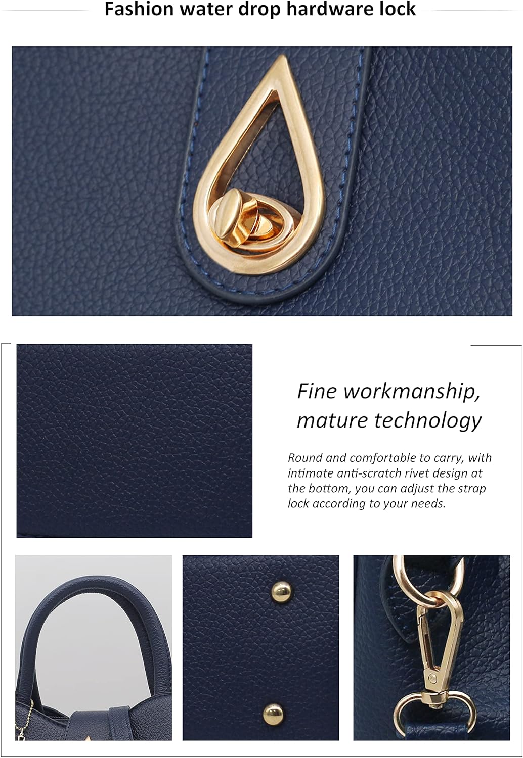 Pahajim PU Leather Purse for Women Ladies Top Handle Handbags Designer Work Cute Satchel Tote Bags | Tote Purses, for Women - Image 5