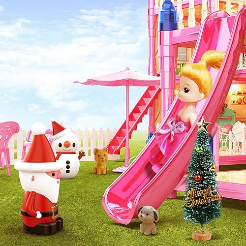 Miniatura 3 de Casa de muñecas, casa de muñecas de ensueño, regalos para niñas, casa de muñecas, juguetes de casa de juegos, 5 historias, 15 habitaciones, casas de