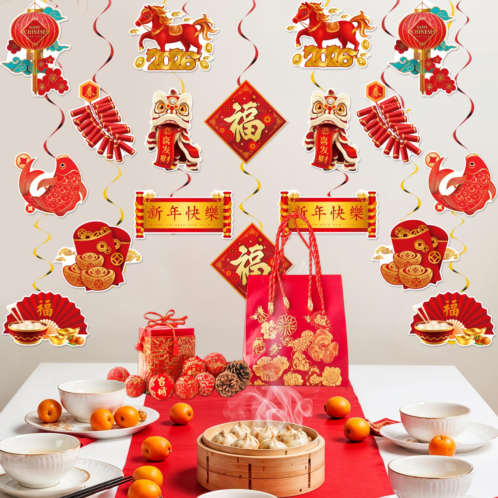 Amazon.com: Chinese New Year Decorations 2026, 19Pcs Lunar New