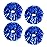 4Pcs Metallic Cheerleading Pom Poms, Creatiee 2 Pair Cheerleader Cheering Squad Pompoms for School Sports Dance Games Team Spirit Cheer (Blue)