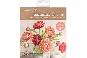 Lia Griffith Frosted Paper Blooms Camellia Paper Flowers Kit