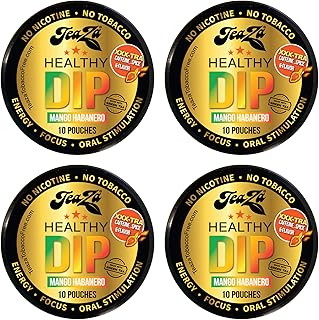 Teaza Energy Pouches Tobacco Alternative Nicotine Free Dip, Smokeless Alternative Snuff Healthy Dip Pouches Tobacco Free C...