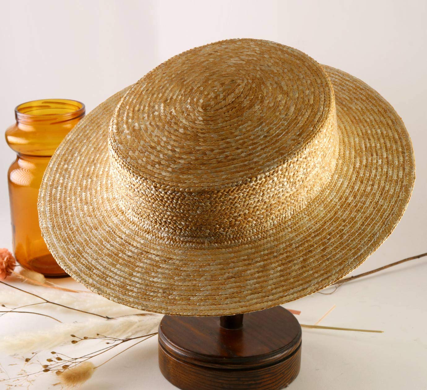 Chapeau Paille Femme Canotier Coco