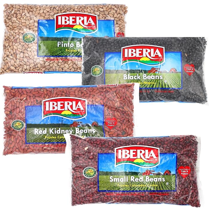 Buy Iberia Dry Beans Bulk Bundle, 4lb. Dry Black Beans, 4lb. Dry Kidney