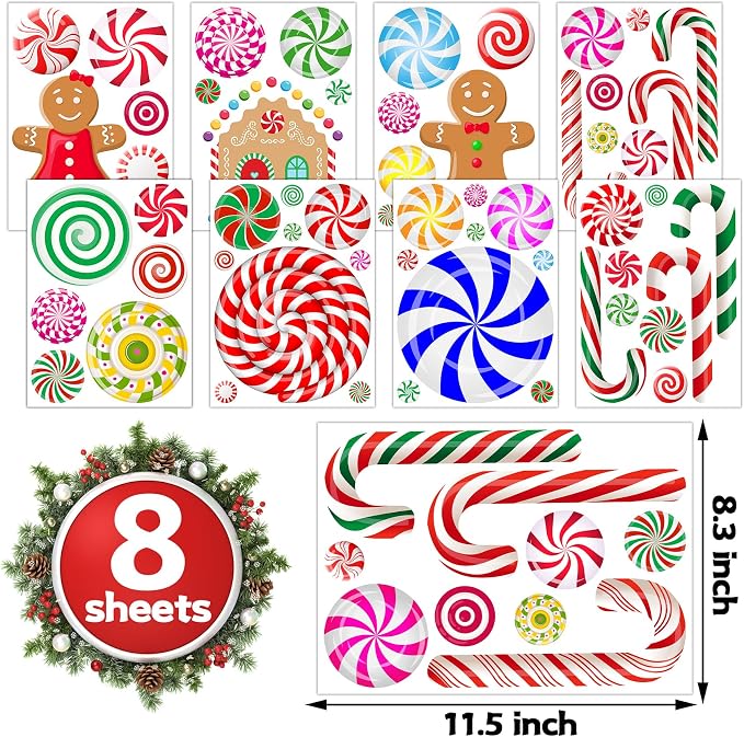 Decoración navideña de pegatinas de pared y suelo miniatura 2