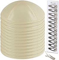 Vista 16 de Zion Judaica Deluxe Raw Silk Kippot Paquetes a granel o kipá individual incluye clips gratis