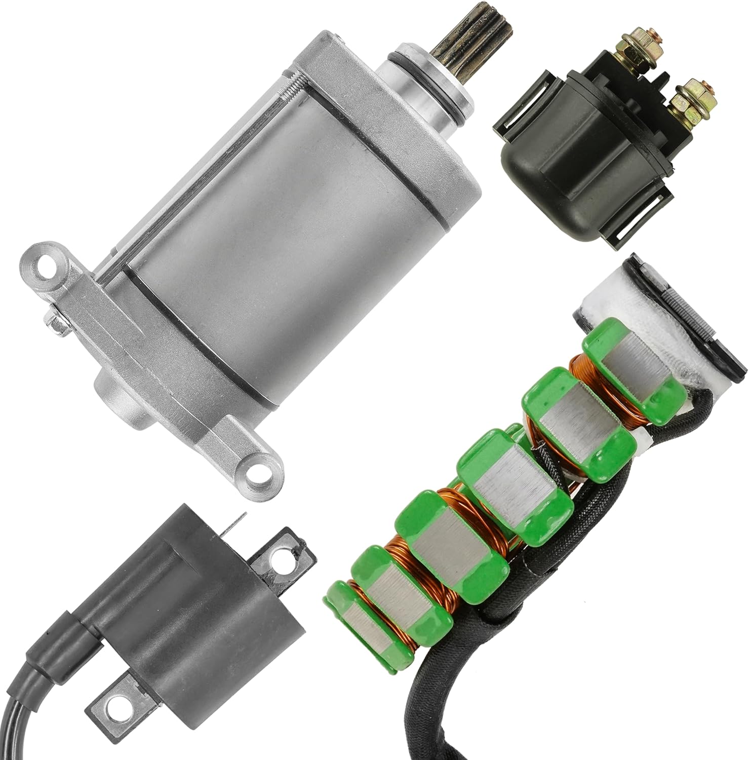 Caltric Stator Compatible With Yamaha Grizzly 600 Yfm600 Stater Solenoid Ignition Coil 1998