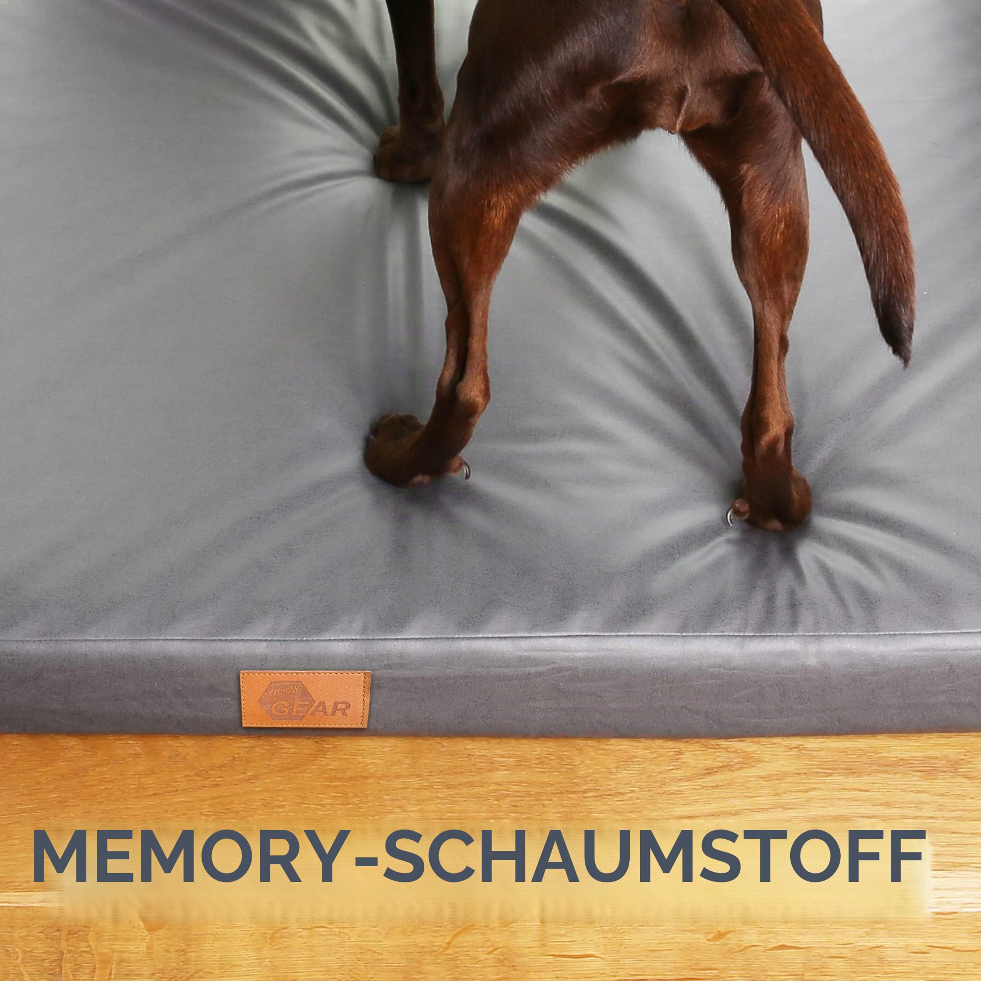 your GEAR Biella Orthopädisches Hundebett 160x100x10 cm – bequemes Hundesofa waschbar & wasserabweisend – Visco Memory Foam Hundematte – Gelenkschonendes Hundekissen für große Hunde