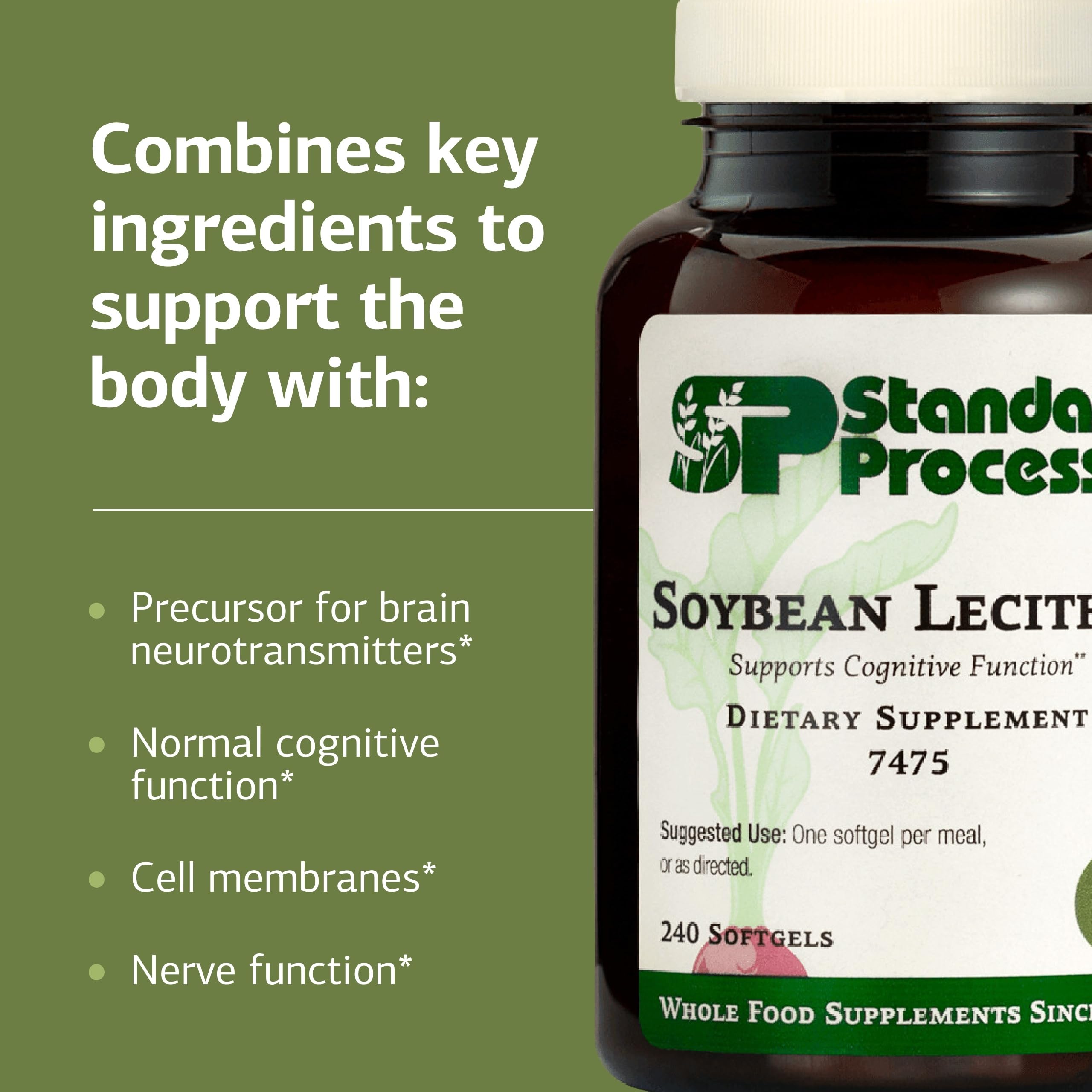 Standard Process Soybean Lecithin, Essential Fatty Acids, 240 Softgels — Amazon image 3