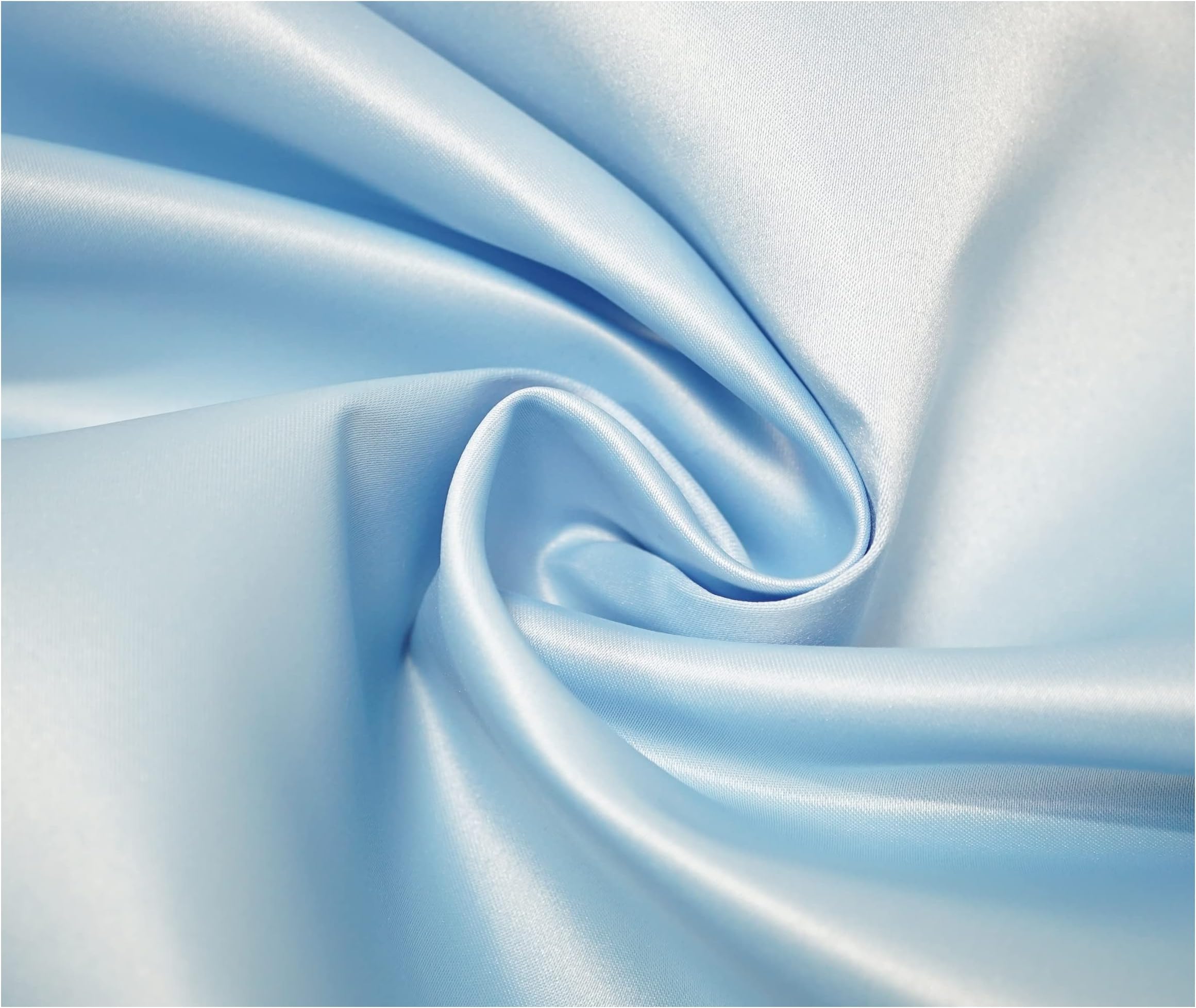 Matte Duchess Bridal Satin Polyester Fabric for Dressmaking Wedding Crafts Quilting Sewing 150cm Wide (10 Metre (1000 x 150cm), Baby Blue)