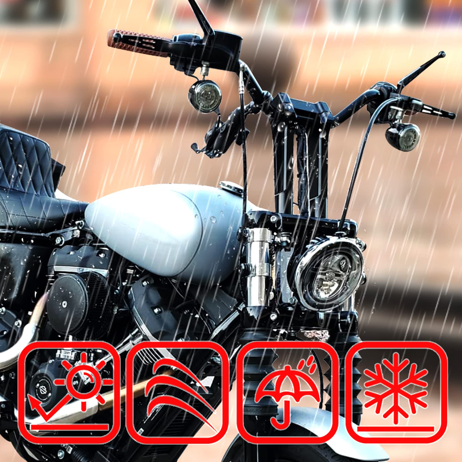 Motorcycle Handlebar Riser Extensions Mount Adapter Kit For Motorbike Silver - Fixed Gear Frenzy - View #12