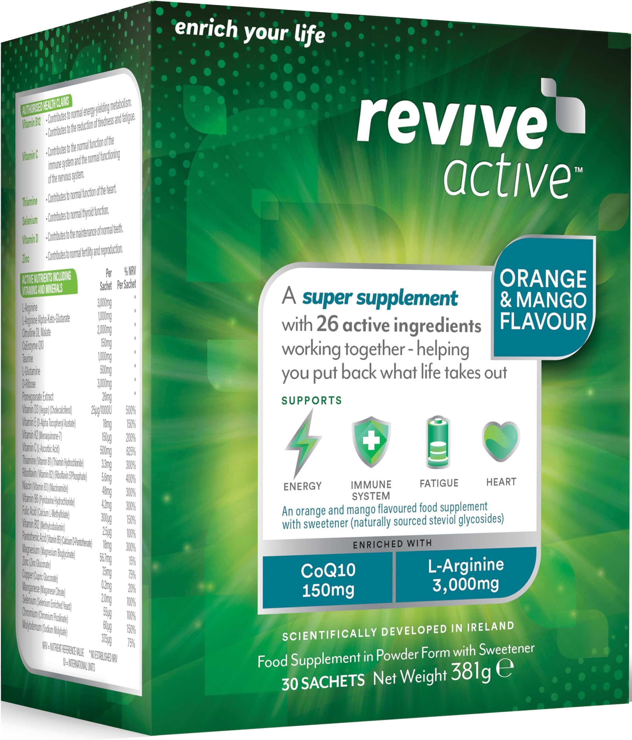 Revive Active Vitamin Mineral and Amino Complex 30 Day, 30 CT