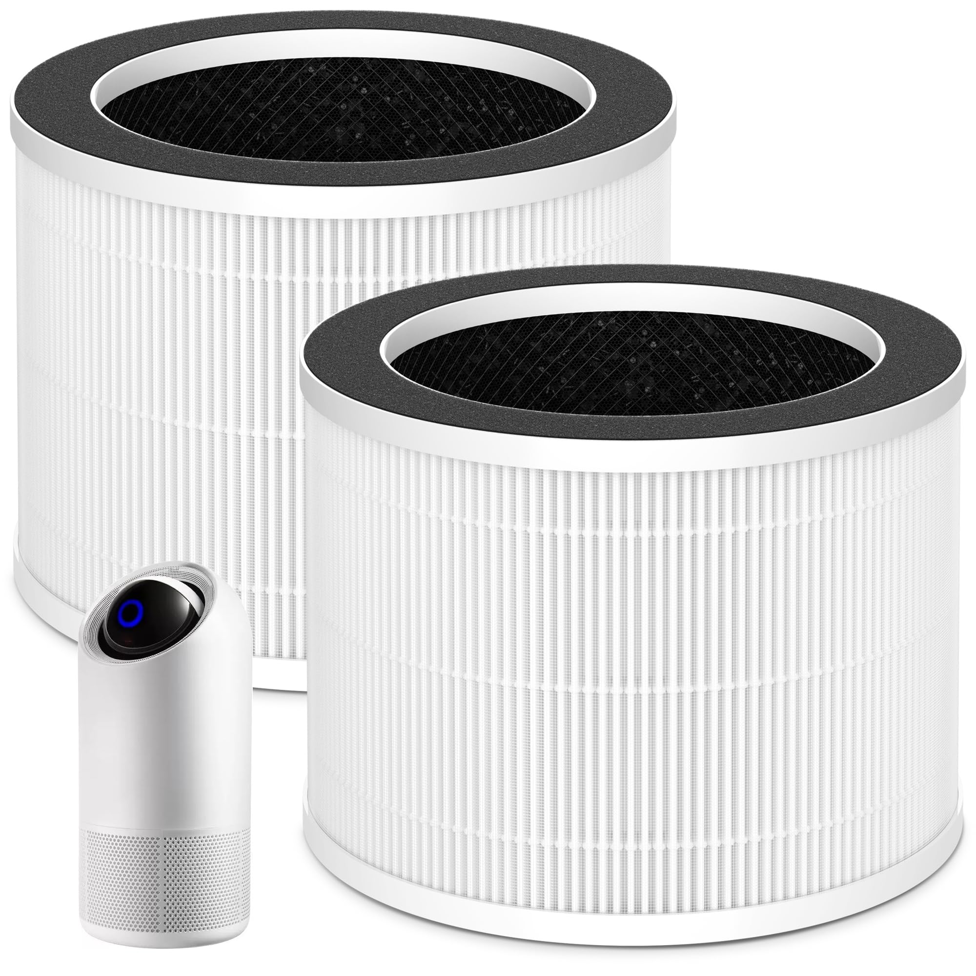 2 Pack Replacement Filter for Sterra Moon Air Purifier, 3-in-1 True HEPA-13 Filtration System for Pet Hair, Odors, Smoke, Dust