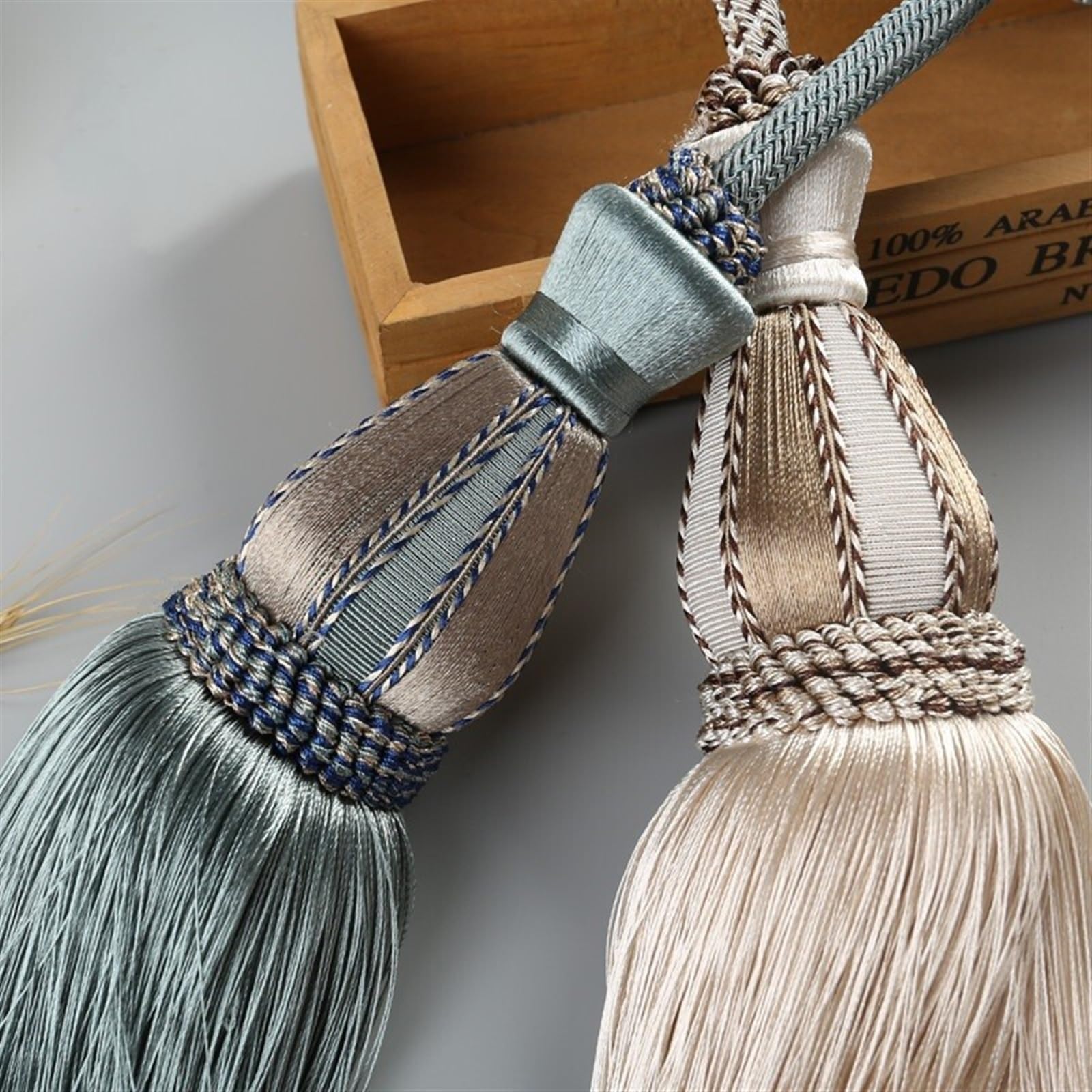 Décoration Rideau Style Campagne Lot De 2 Embrasses De Rideaux Gohytal - Tissées Main En Coton - Style Bohème Pour Chambre, Salon, Bureau Embrasses Rideaux