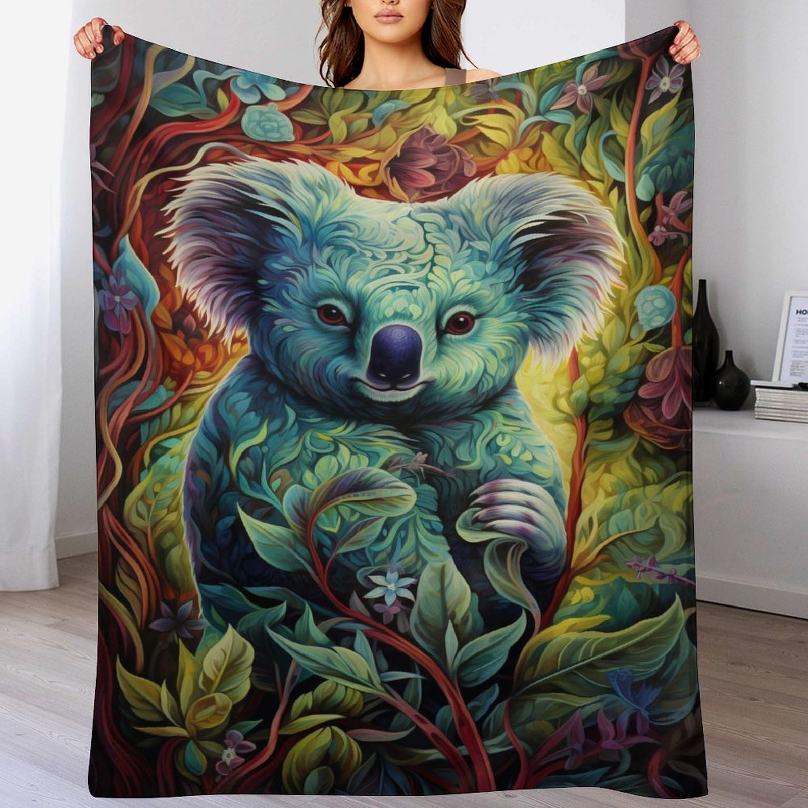 Couverture en polaire koala finis les frissons sur le lit ou canapé