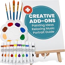 Painting Kit for Beginners, Kids, Teens, Adults - Acrylic Paint Set | Complete Acrylic Painting Set with 6 × 8" Canvas, Easel, 10 Acrylic Paints, 5 Brushes, Paint Tray & Extra Art Supplies