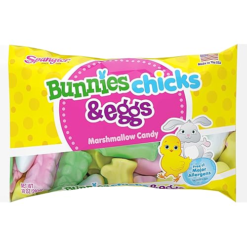 Spangler Bunnies Chicks and Eggs Marshmallow Easter Candy 10 oz