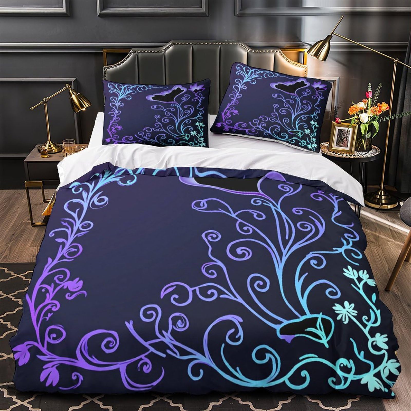 Housse de couette urbain futuriste pour chambre de couple branché