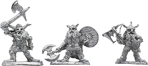 IRON WIND METALS Juego de 3 piezas de combate enano de 3 etapas, 100% peltre sin plomo, miniaturas clásicas de fantasía para juegos de mesa de 1.102