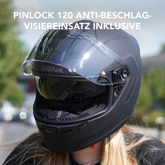 Sena Phantom Unplugged Premium Full Face Helmet with Fibre Optic Composite Shell Communication System Ready