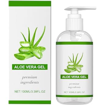 Aloe Vera Gel 100% - 100 ml Aloe Vera Gel Organic for Face, Natural, Soothing and Nourishing Moisturising Cream After Sun, fo
