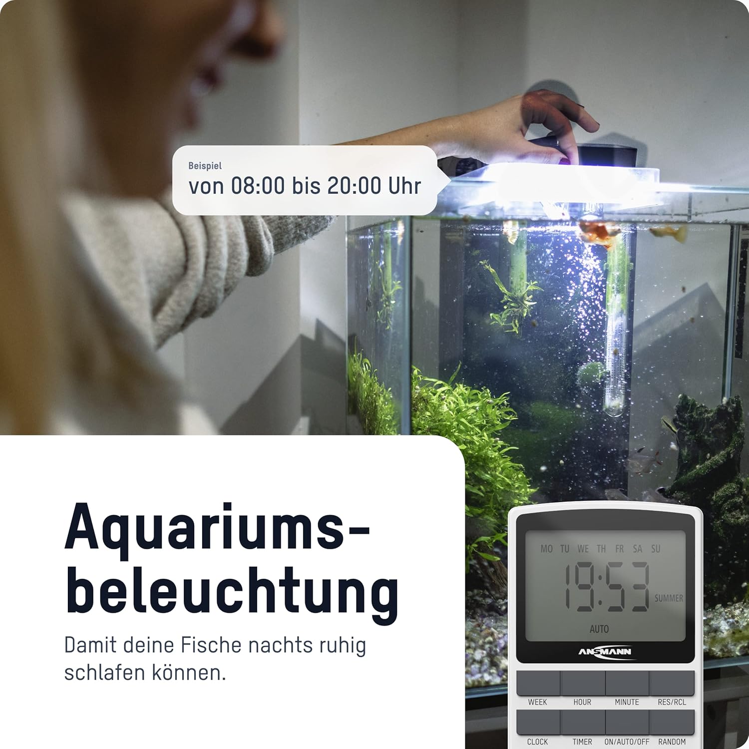 ANSMANN AES4 Timer Switch controlling aquarium lighting