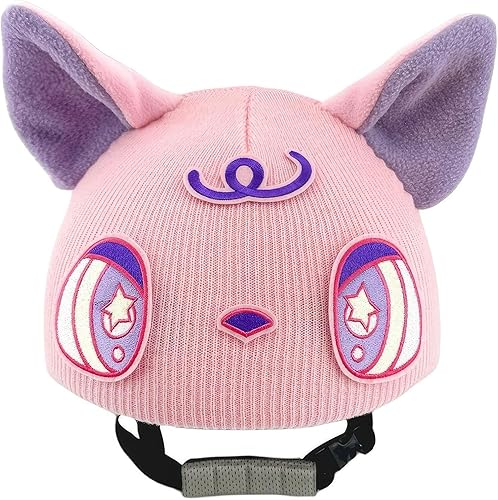 Rolamumu Linda funda de casco de esquí de animal, divertido sombrero decorativo para casco al aire libre, fundas para casco deportivo, ciclismo,