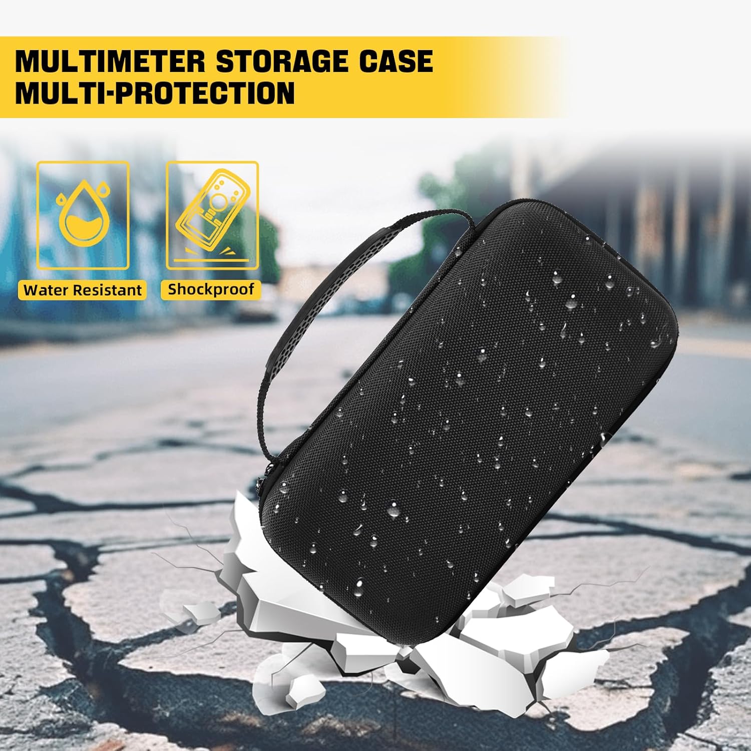 Carrying Case for Fluke 789/ 787B/ 787/287/ 289/1587 FC/ 87-V/ 87V Max/ 88V/ 15B+/ 17B+/ 1507/3000 FC Multimeter Testers and Accessories, Multimeter Storage Bag Organizer Box (Case Only)