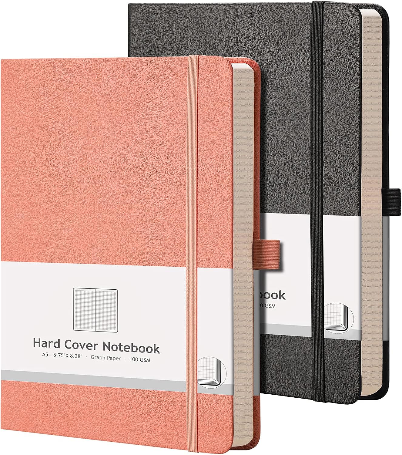 AHGXG Graph Paper Notebook 2 Pack A5 Grid Paper Notebook