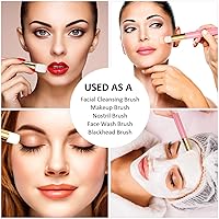 Vista 6 de Nuenen 100 cepillos de baño de limpieza de pestañas con contenedor, cepillos limpiadores de extensiones de pestañas, suministros de limpieza