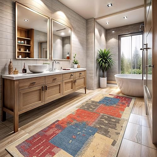 Miniatura 74 de CAMILSON Alfombra moderna de lujo de 8 x 10 pies, estilo vintage, abstracto, suave, de pelo medio, resistente a las manchas, fácil de limpiar, no