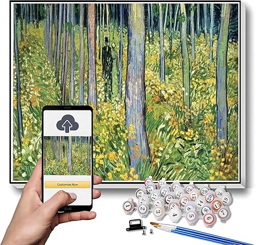 Pintura numérica para adultos subyrowth con dos figuras pintura por Vincent Van Gogh DIY pintura al óleo por número Kits de pintura por números