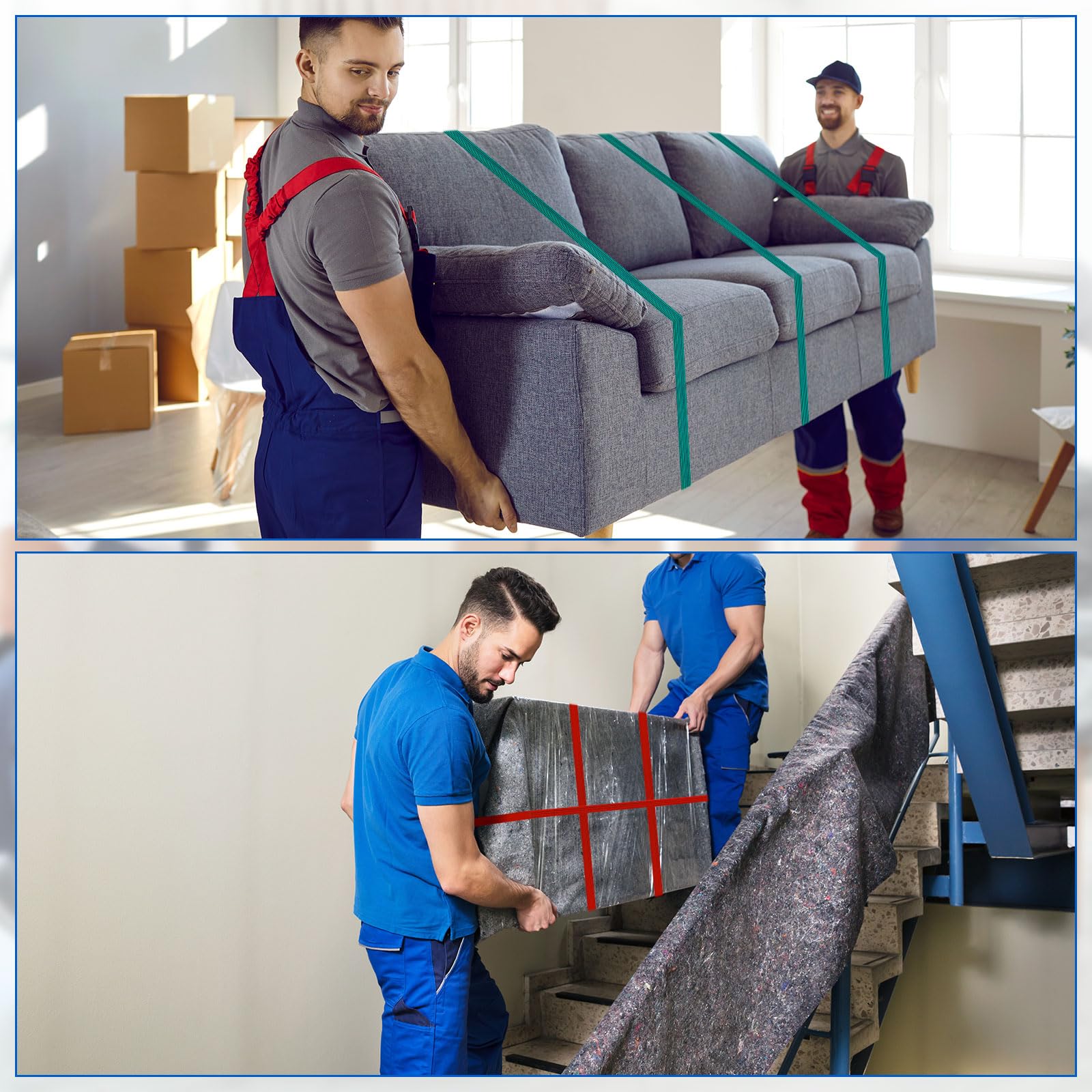 36 elastici in gomma extra large da 106 cm, 91 cm e 76 cm, grandi elastici per lo spostamento di pallet, mobili, coperte, scatole
