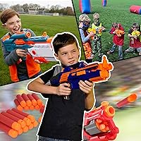 Vista 6 de EKIND Dardos de espuma de 3.7 in compatibles con Nerf Elite Mega Series 36-Dart Refill Pack (rojo)