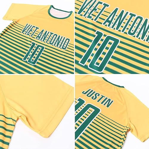 Miniatura 7 de Camiseta de fútbol personalizada para hombres y jóvenes, camisetas de fútbol deportivas personalizadas con número de nombre del equipo