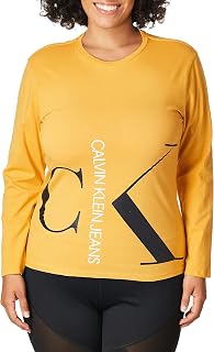 Camiseta de manga comprida para meninos, Logotipo Fa21split Âmbar desbotado, M