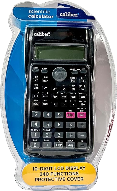Scientific Calculator 10 Digit LCD Display with 240 Functions and Protective Flip Cover