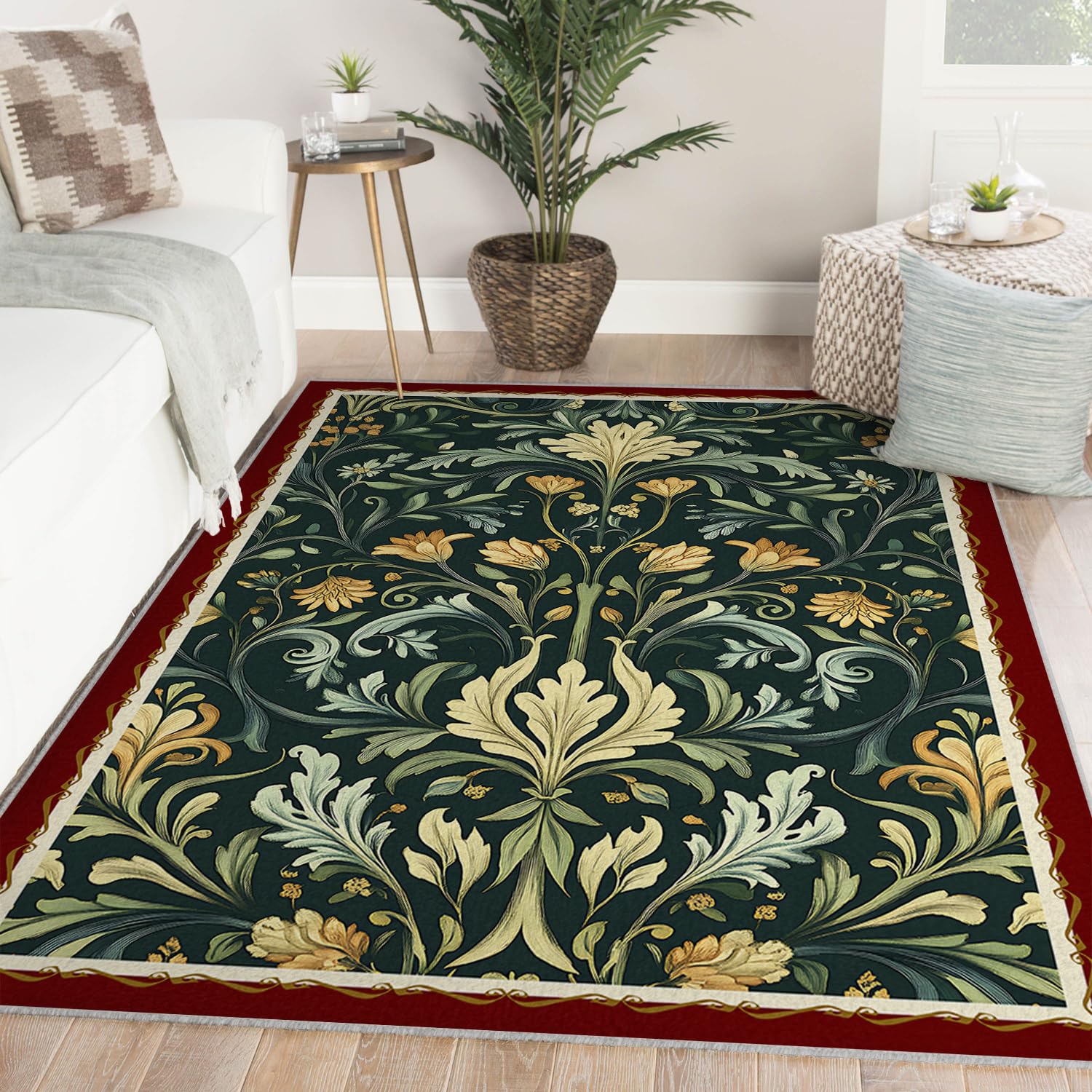 Tapis de cuisine lavable et antidérapant de 120x180cm au style vintage