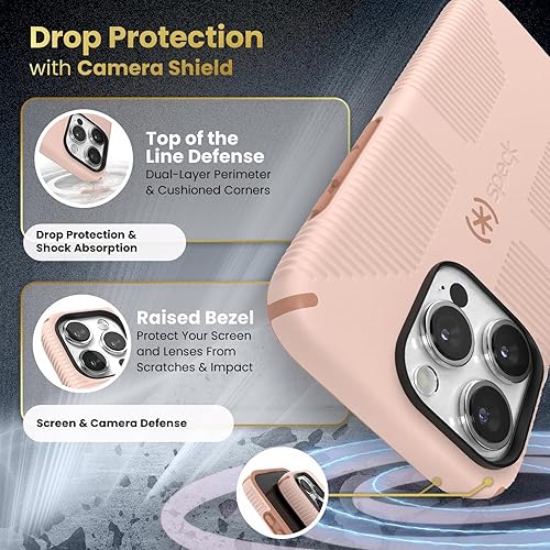 Miniatura 2 de Speck MagSafe - Funda para iPhone 15 Pro, protección contra caídas y cámara, agarre seguro suave al tacto, compatible con carga inalámbrica, se