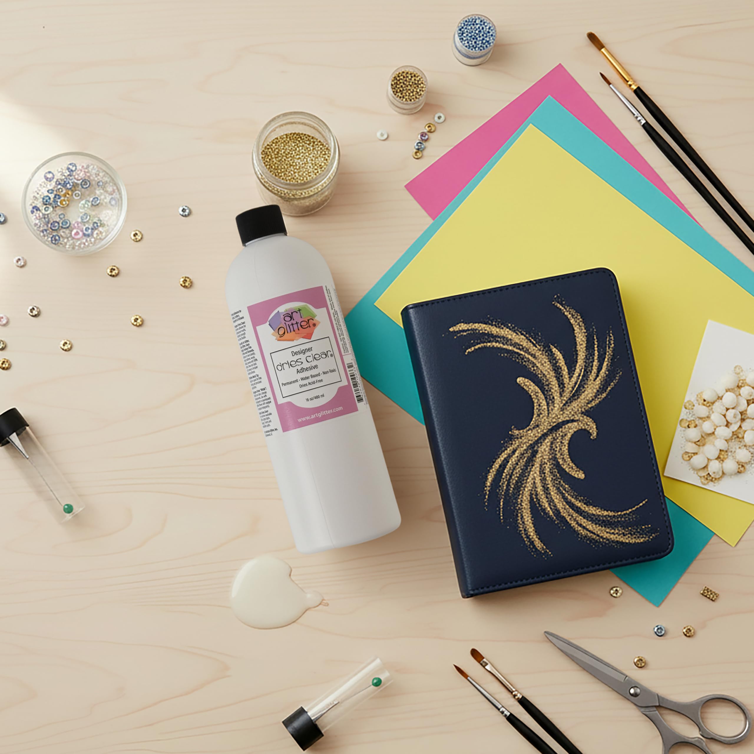 Art Glitter Glue: Dries Clear for Perfect Crafting -4