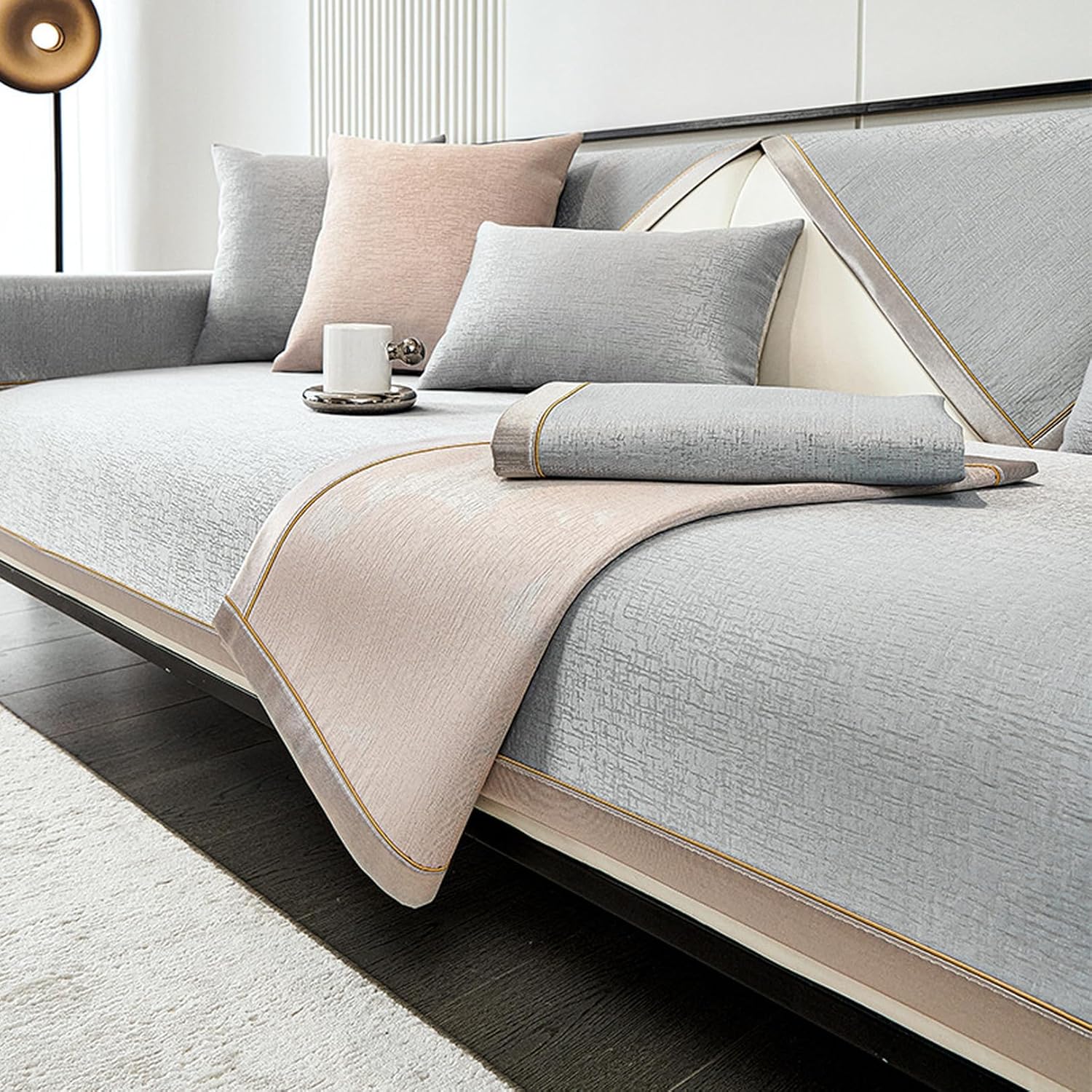 [KUZQIM] ソファー パッド ソファカバー 90*240cm 座布団 寝ござ ごろ寝長座布団 カラー1 丸洗い ソファー用 部