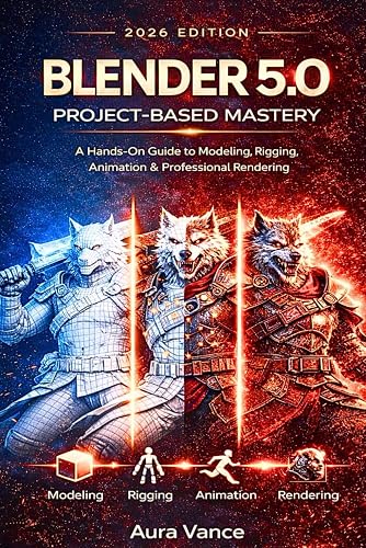 Blender 5.0 Project-Based Mastery (2026 Edition): A Hands-On Guide to Modeling, Rigging, Animation & Professional Rendering