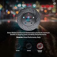 Vista 4 de R1 Concepts Rotores de freno delanteros y traseros para Chevrolet Camaro 1968-1969, Chevrolet Corvette 1963-1982 Rotores de freno de disco