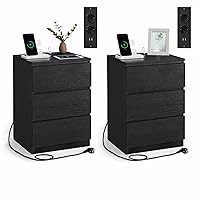 VASAGLE KAILYN Collezione - Comodino con Stazione di Ricarica