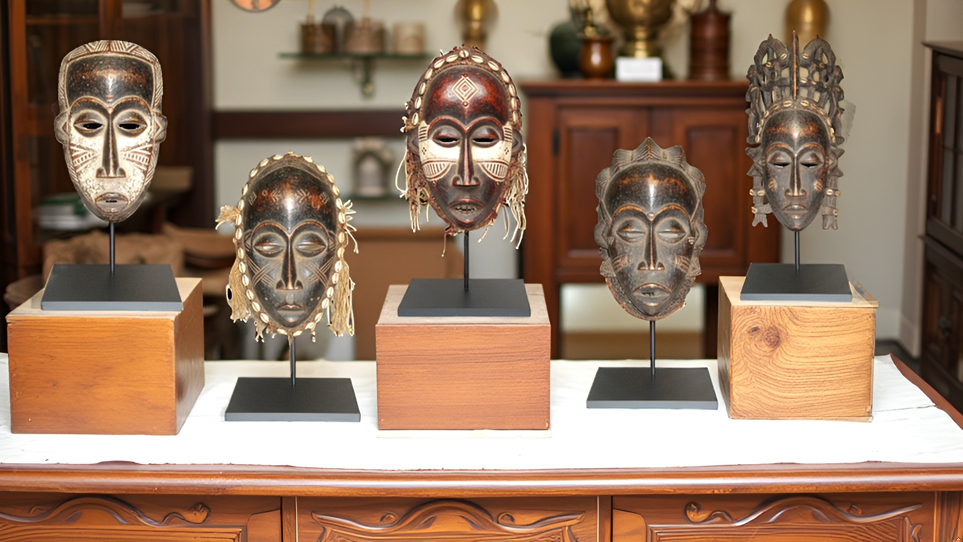 Amazon.com: Clearco Artifact Display Stand and tribal mask display