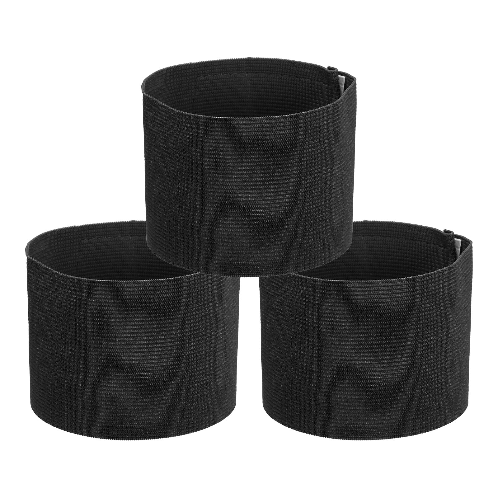 PATIKIL Soccer Captain Armband, 3 Pcs Captain Arm Bands for Soccer Elastic Captain Arm Band Sports Captain Armbands for Youth Adult Football Team Training Black-image-31