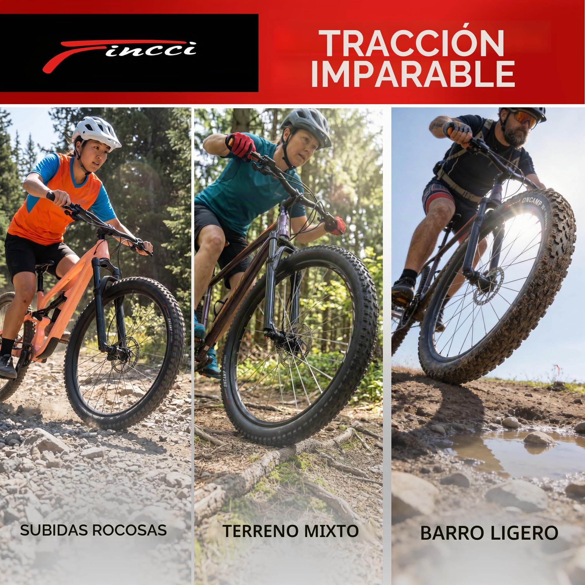 Fincci Cubiertas MTB 27.5 - Pair Plegable Neumáticos 27 5 x 2.10 Pulgadas 60 TPI - Nero Montaña Gomas 54-584 per Uomo & Donna, Mountain Bike, Bici Corsa, Elettrica Bicicletta, Set de 2X Accessori