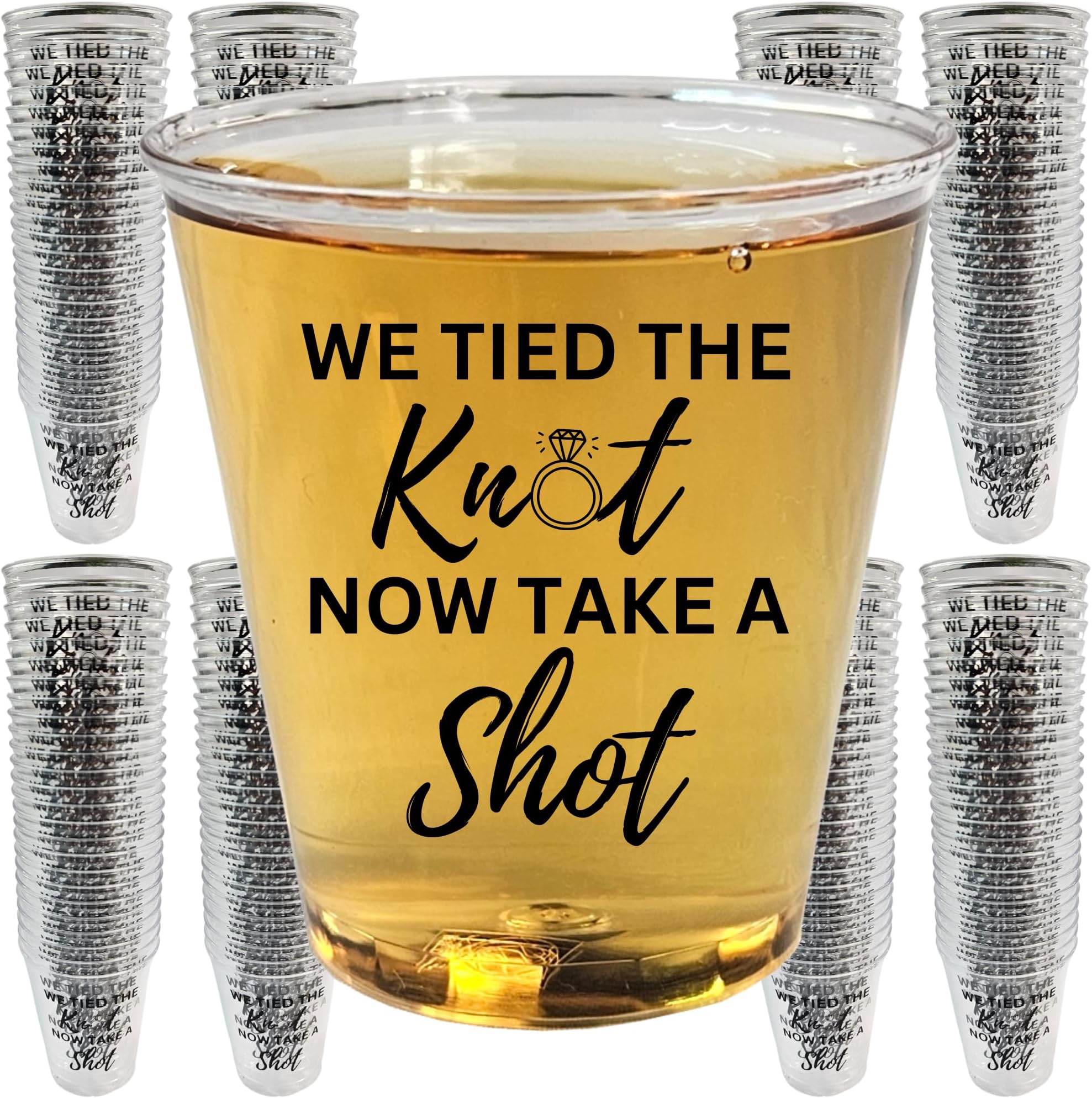 Amazon.com: Nuogo 100 Pcs wedding shot glasses shot glasses bulk 2 oz ...